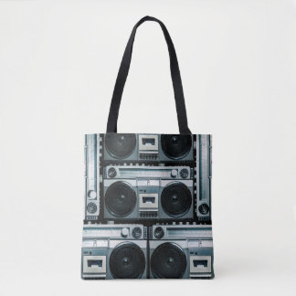 Vintagens radiobombox tygkasse