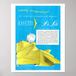 Vintagens Rayette Hair Dryer Beauty Shop Art Poster