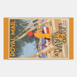 Vintagens reflexdekalk rektangulärt klistermärke