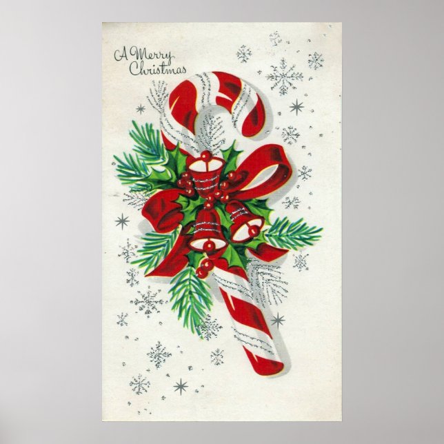 Vintagens reflexer candy cane-jul poster (Framsidan)