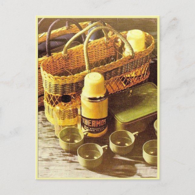 Vintagens reklamkolv vykort (Framsida)