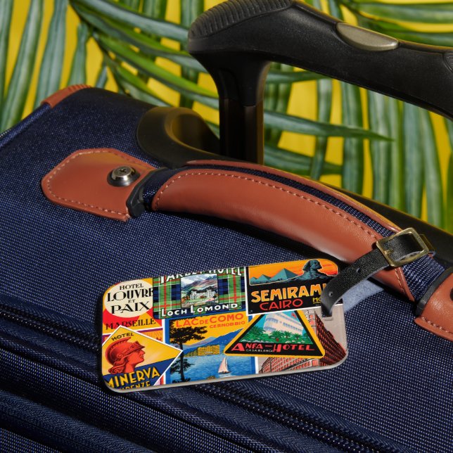 Vintagens resgodsetiketter bagagebricka (Framsida Insitu 3)