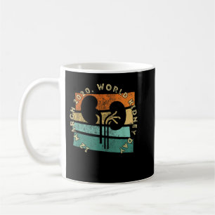 Vintagens Retro Design WORLD KIDNEY DAY Kaffemugg