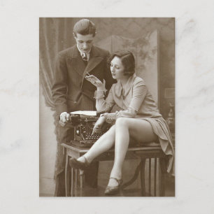 Vintagens risque-foto vykort