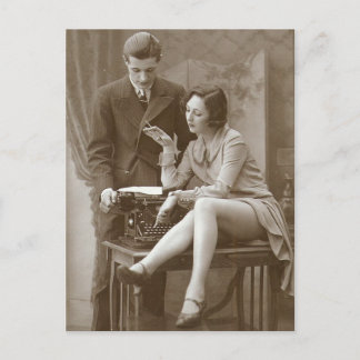 Vintagens risque-foto vykort
