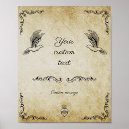 Vintagens romantiska bröllop-tecken poster