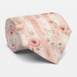 Vintagens Rosa Flower på Rosa-bakgrunden (1) Slips