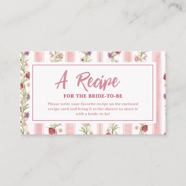 Vintagens rosa-Möhippa  en recept Tilläggskort (Framsida)