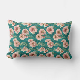 Vintagens Rosa och Blommönster Kudde