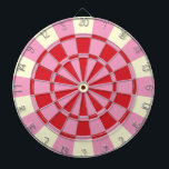 Vintagens Rosa och rött Piltavla<br><div class="desc">Vintage Rosa och Red Dart Board</div>