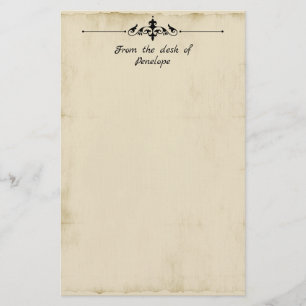 Vintagens Rulla Rubrik Gammalt stycke lägg till di Brevpapper