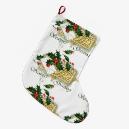 Vintagens Säsonhälsningar jul Stor Julstrumpa