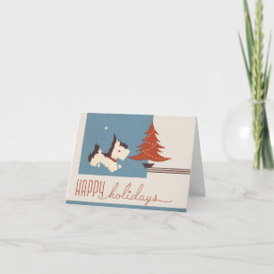 Vintagens Scottie Hund-julkort 1930 Kort