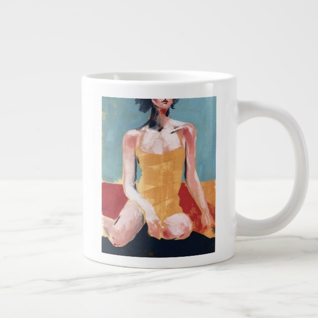 Vintagens Simma - Gult Svandräkt Jumbo Mugg (Höger)