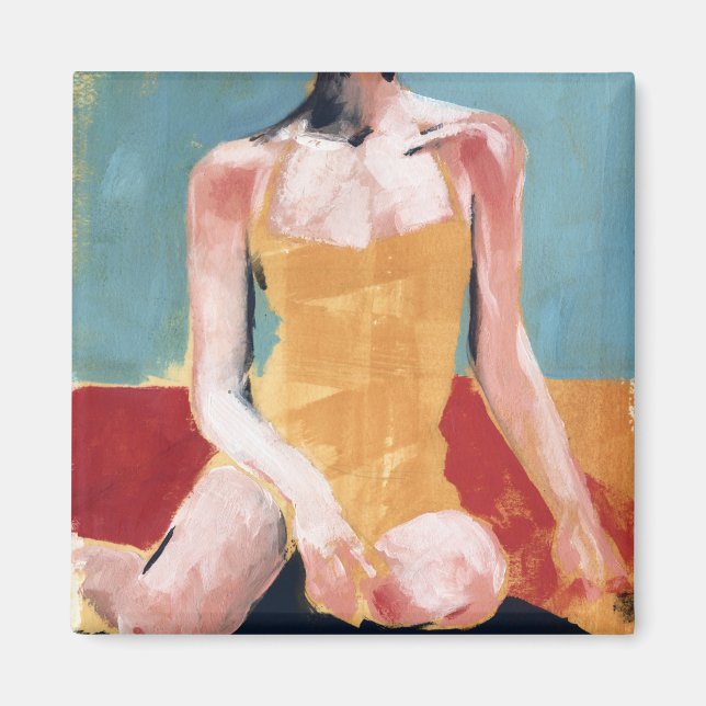 Vintagens Simma - Gult Svandräkt Magnet (Framsidan)