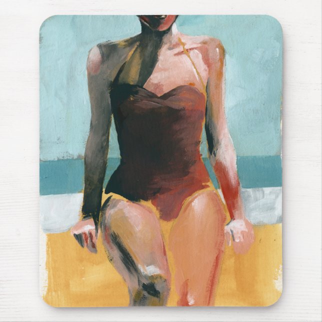 Vintagens Simma - Röda baddräkt Musmatta (Framsidan)