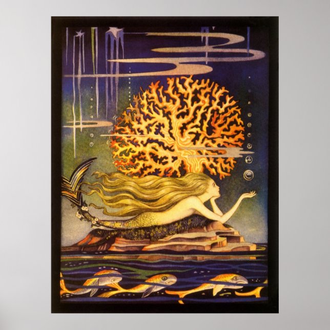 Vintagens Sjöjungfru Poster (Framsidan)