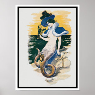 Vintagens Sjöjungfru Poster