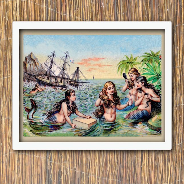 Vintagens sjöjungfruar i havet poster (Skapare uppladdad)