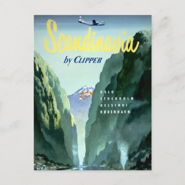 Vintagens Skandinavien efter Clipper Vykort (Framsida)