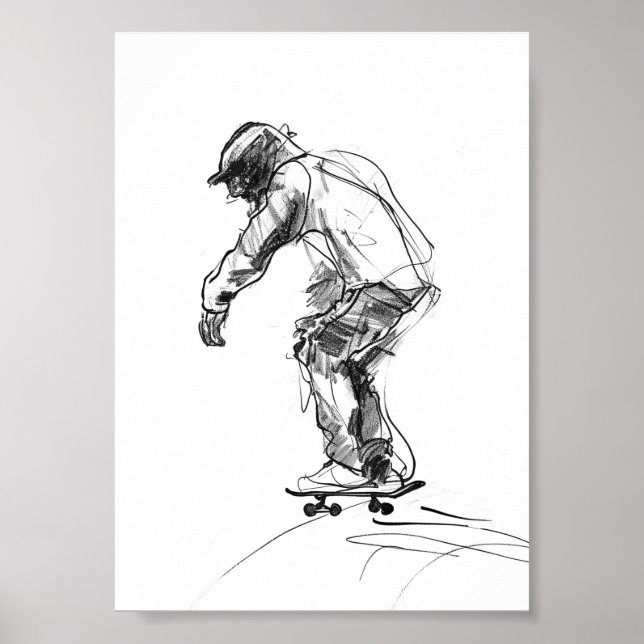 VINTAGENS SKATER i RÖRELSE Poster (Framsidan)