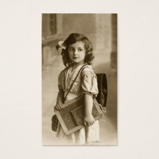 Vintagens skolflickbokmärke visitkort