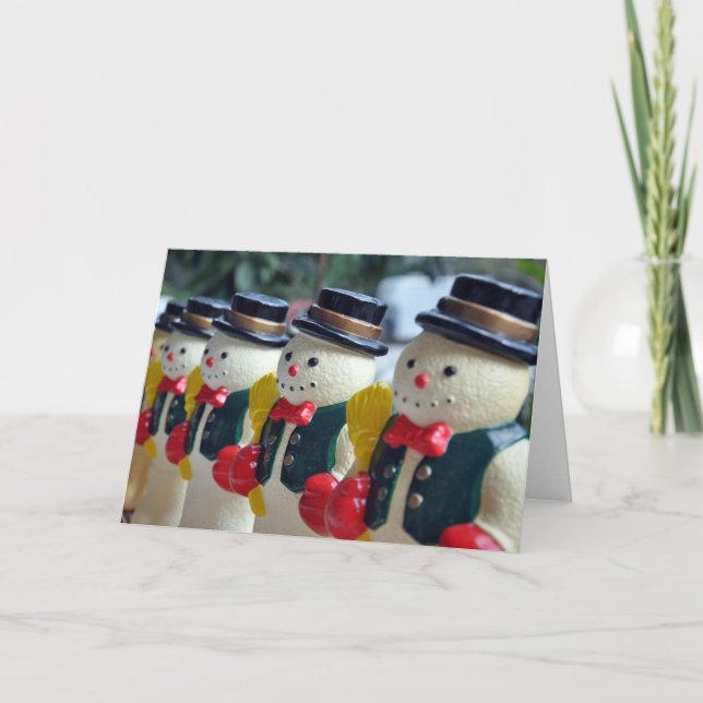 Vintagens Snögubbar Helgkort (Framsida)
