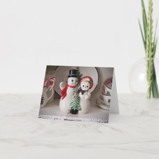 Vintagens Snögubbar jul Kort