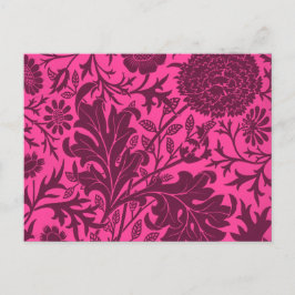 Vintagens söt rosa och blommönster till havs vykort