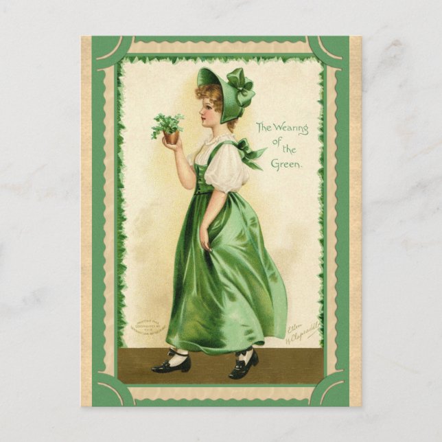 Vintagens St patricks day av Grönten Vykort (Framsida)