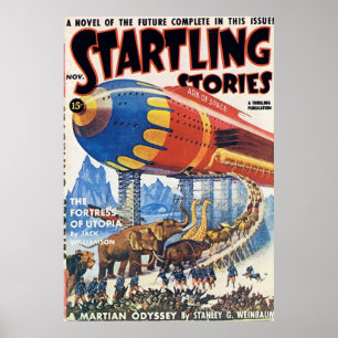 Vintagens startartiklar Pulp Magazine Cover Poster