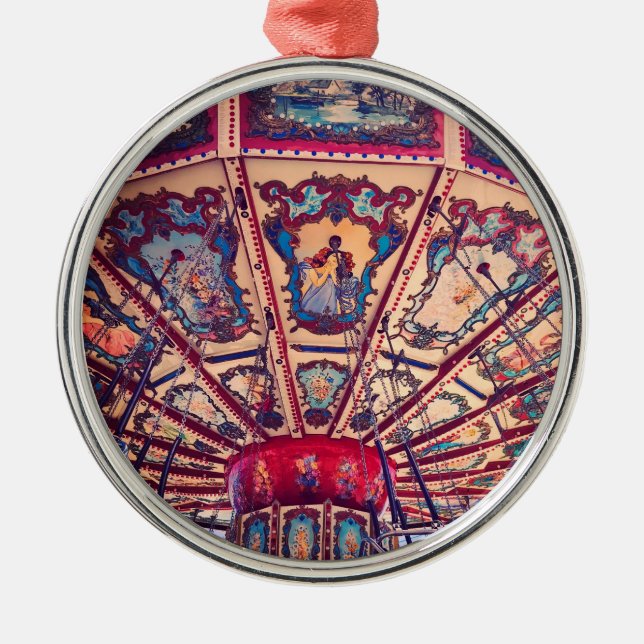 Vintagens stolar Swing Fairground Ride Julgransprydnad Metall (Framsidan)