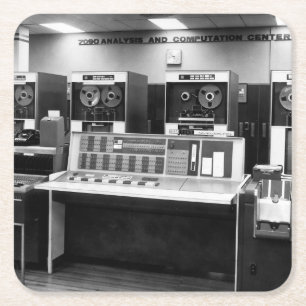 Vintagens stordatorer underlägg papper kvadrat