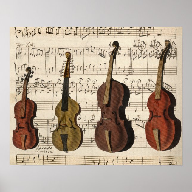 Vintagens stränginstrument poster (Framsidan)