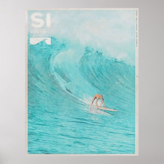 vintagens surfa, magasinhölje poster