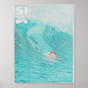 vintagens surfa, magasinhölje poster