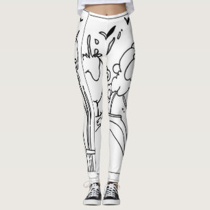 Vintagens svartvitt bildlagning leggings