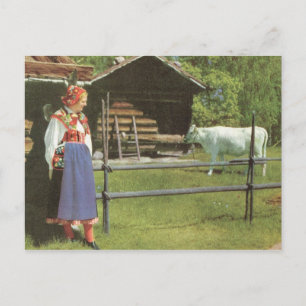 Vintagens Sverige, traditionell gårdsplats Vykort