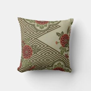 Vintagens symmetriska Blommönster Pillow Kudde