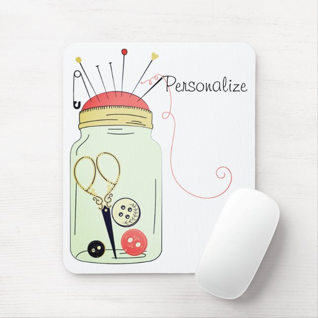 Vintagens sysats med musmatta (Med mus)