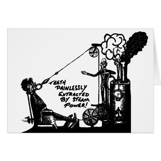 vintagens tandläkarpresenter hälsningskort (Framsidan Horizontal)