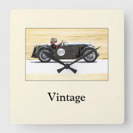 Vintagens Tävla Fyrkantig Klocka