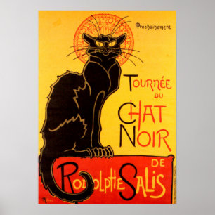 Vintagens teater Visa Chatta - svart, noir-katttim Poster