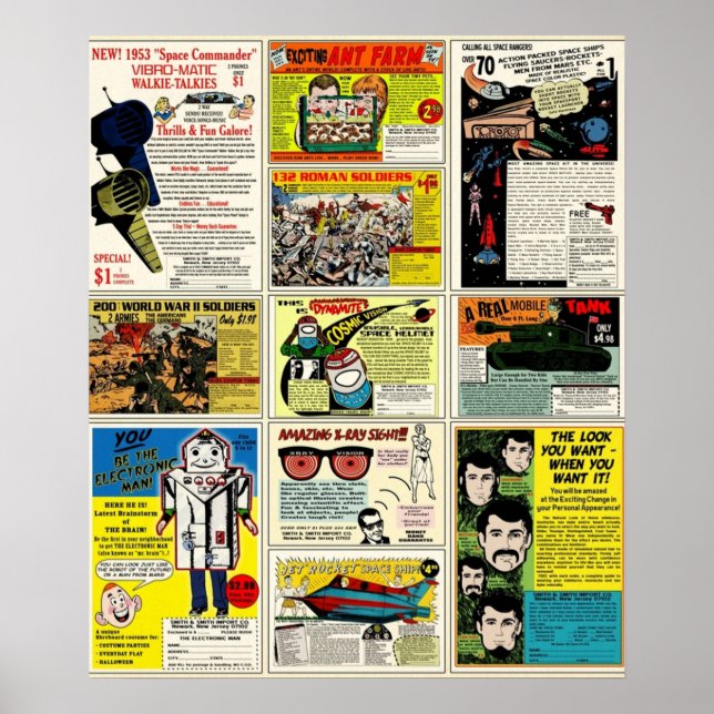 Vintagens Tecknad Ads Poster (Framsidan)