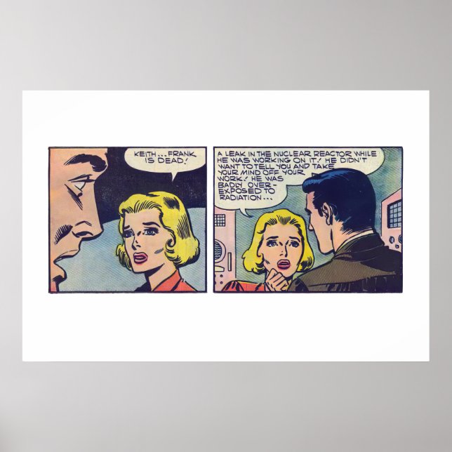 Vintagens Tecknad "Keith..." Frank är död!" Poster (Framsidan)