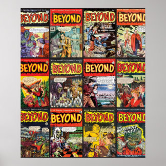 Vintagens tecknad omfattar den övernaturliga Teckn Poster