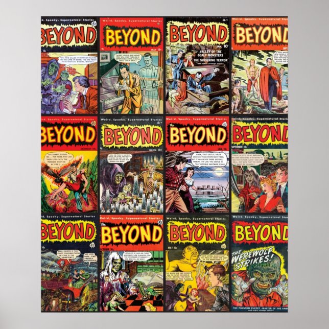 Vintagens tecknad omfattar den övernaturliga Teckn Poster (Framsidan)