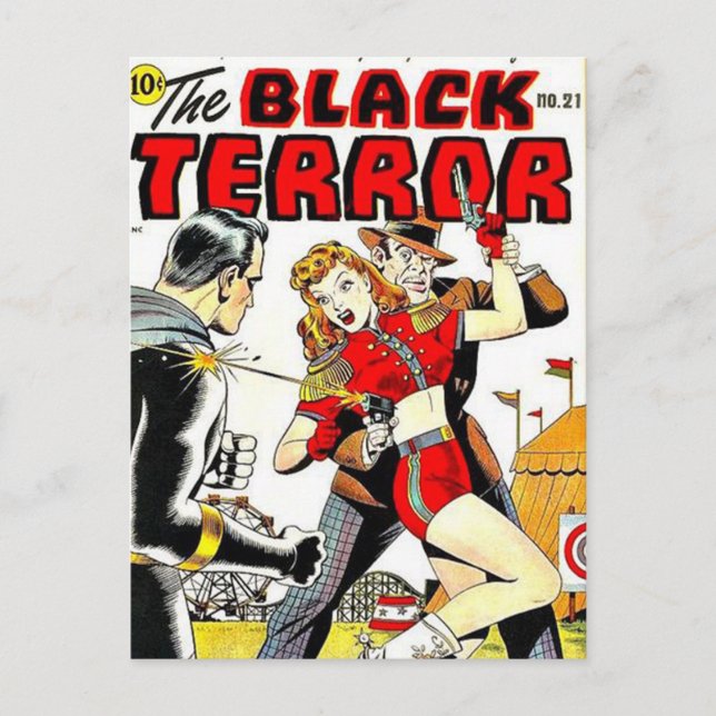 Vintagens tecknad - remsor vykort (Framsida)