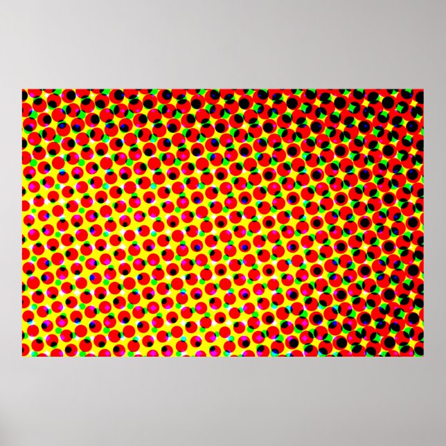 vintagens tecknader färgstarka halvtonbakgrunder poster (Framsidan)