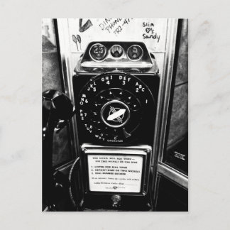 Vintagens telefonsvararkort vykort